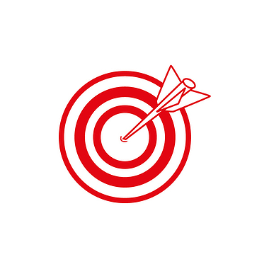 Mini Target Stamper - Red - 10mm