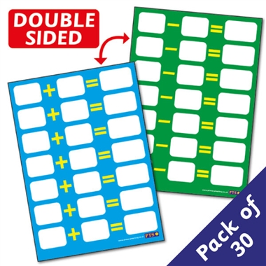 Number Bond Practice Pupil Dry Wipe Cards (30 Cards - A6)
