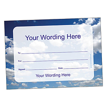 Personalised Clouds Blank Certificate - A5