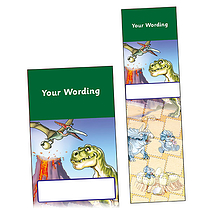 Personalised Dinosaur Sticker Collector Bookmark