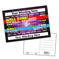 Personalised Positive Words Postcard - Purple - A6