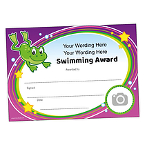 Personalised Swimming Frog Certificate - A5