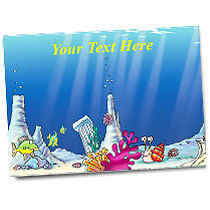 Personalised Underwater Coral Sticker Collector Card - A5