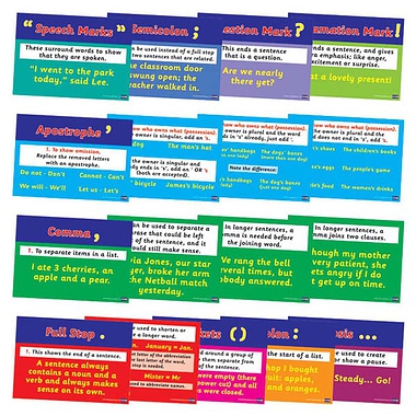17 Literacy Punctuation Posters - A4