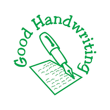 Good Handwriting Stamper - Green - 25mm