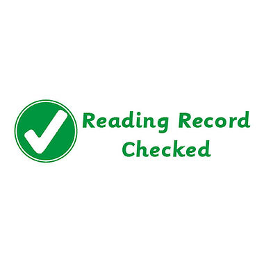Reading Record Checked Stamper - Green - 38 x 15mm