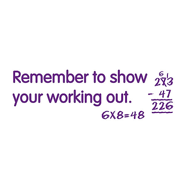 Remember To Show Your Working Out Stamper - Purple - 38 x 15mm