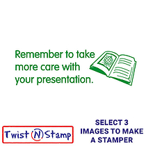 Take Care With Presentation Book Twist N Stamp Brick - Green