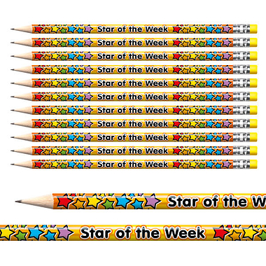 12 Star of the Week Pencils - Orange