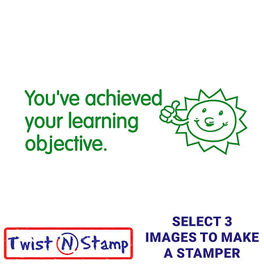 You've Achieved Your Learning Objective Sun Twist N Stamp Brick - Green
