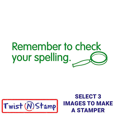 Remember to Check Your Spelling Twist N Stamp Brick - Green