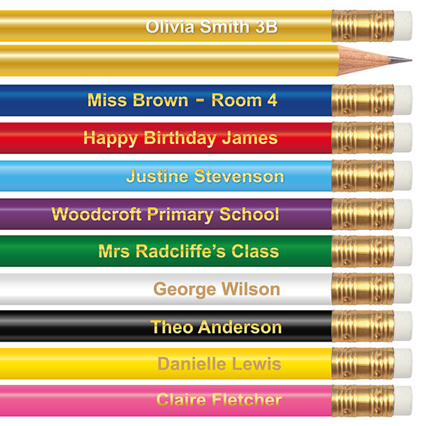 Primary Teaching Services Black Round Personalised School Classroom Teaching Pencil