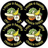 35 I Made a Healthy Choice Fruit Stickers - 37mm