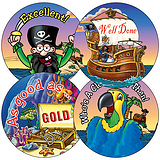 Pirate Stickers (35 Stickers - 37mm)