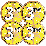 Metallic 3rd Place (35 Stickers 37mm)