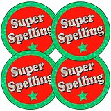Holographic Super Spelling Stickers (37mm x 35)