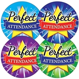 35 Perfect Attendance Stickers - 37mm
