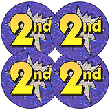 35 Holographic Second Stickers - 37mm