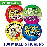 100 Playtime Award Stickers - 32mm