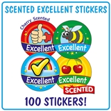 Scented Cherry Stickers - Excellent (100 Stickers - 32mm)