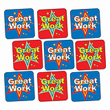Great Work Stickers (140 Stickers - 16mm)