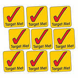 Target Met Stickers (140 Stickers - 16mm )