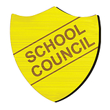 School Council Bamboo Shield Badge - Yellow (34mm x 36mm)