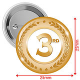 3rd Badges - Bronze (10 Badges - 25mm)