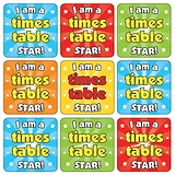 Times Tables Stickers (35 Stickers - 20mm)