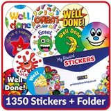 Scented Stickers Bumper Value Pack (1395 Stickers - 25mm & 32mm) WITH A STICKER STORAGE BOX