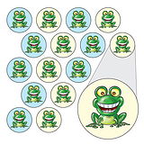 Diddi Dot Green Frog Stickers (196 Stickers - 10mm)