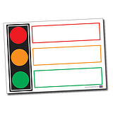 A1 Write & Wipe Traffic Light Poster FREE PEN