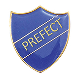 Enamel Prefect Shield Badge - Blue