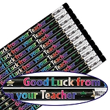 Good Luck From Your Teacher Metallic Pencils (Pack of 12)