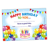 Scented Jellybean Certificates - Happy Birthday To You (20 Certificate - A5)