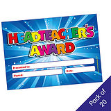 Headteacher Award Certificates - Blue (20 Certificates - A5)