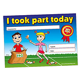 Sport Certificates - I Took Part today (20 Certificates -A5)