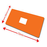 100 Library Labels - Orange - 72 x 38mm