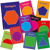 Maths Polygons Card Posters (10 Posters - A4)
