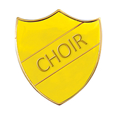 Choir Enamel Badge - Yellow (30mm x 26.4mm)