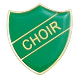 Choir Enamel Badge - Green (30mm x 26.4mm)