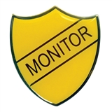Monitor Enamel Badge - Yellow (30mm x 26.4mm)