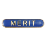 Merit Enamel Badge - Blue (45mm x 9mm)