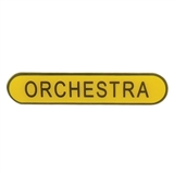 Enamel Orchestra Bar Badge - Yellow - 45 x 9mm