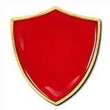 Shield Badge - Enamel (Red)