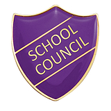 School Council Enamel Shield Badge - Purple