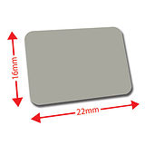 120 Library Labels - Grey - 22 x 16mm