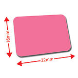 120 Library Labels - Pink - 22 x 16mm