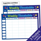 Weekly Timetables (Pack of 3 - A3)