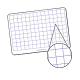 2cm Squares Mini Whiteboards (A4)